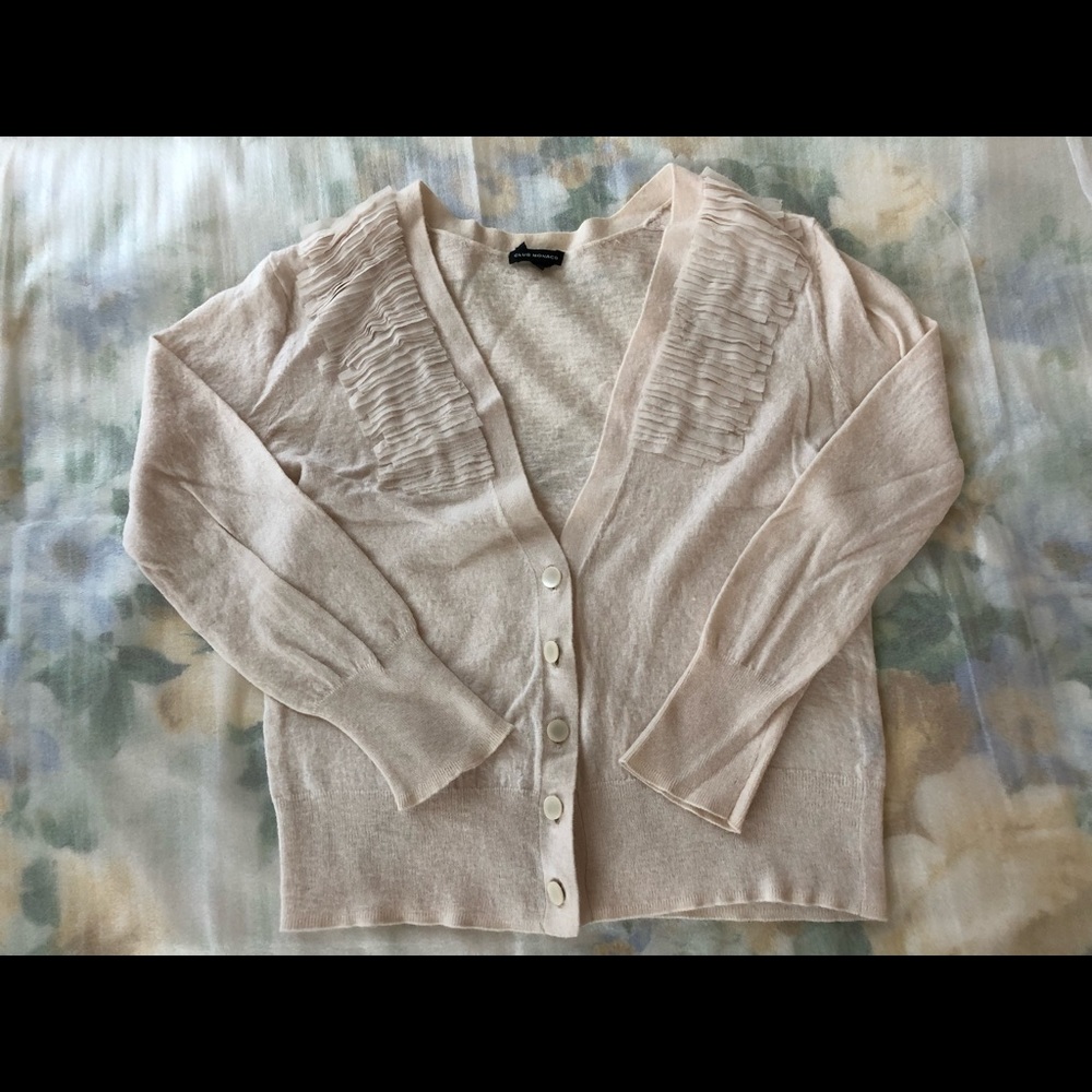 Club Monaco, white cardigan, xs